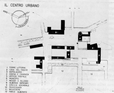 Planimetria complessiva del sistema urbano centrale centro urbano prg